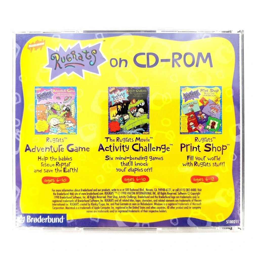 Rugrats Movie Activity Challenge (Windows/Mac, 1999) Complete In Jewel Case